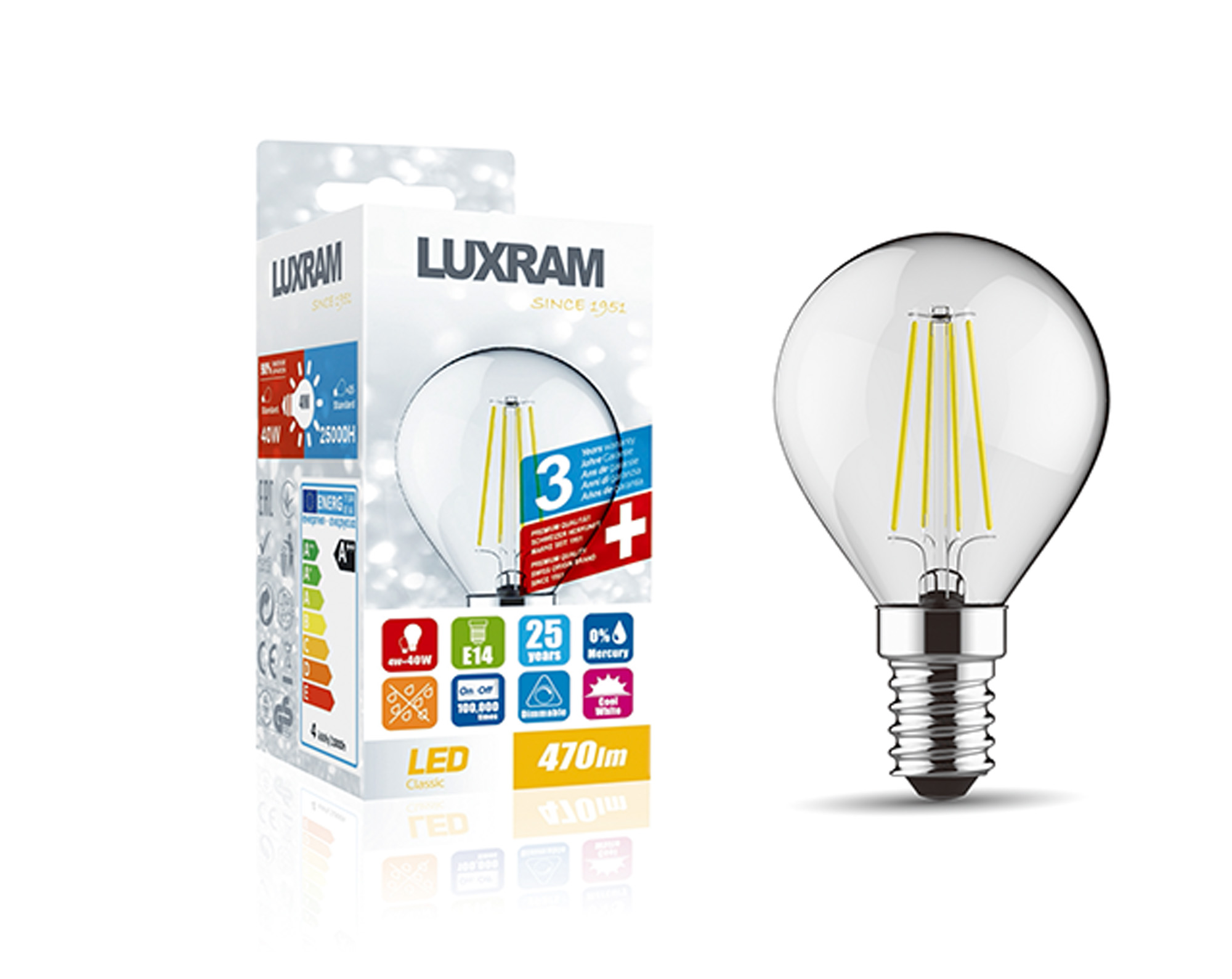 Value Classic LED Lamps Luxram Golf Ball